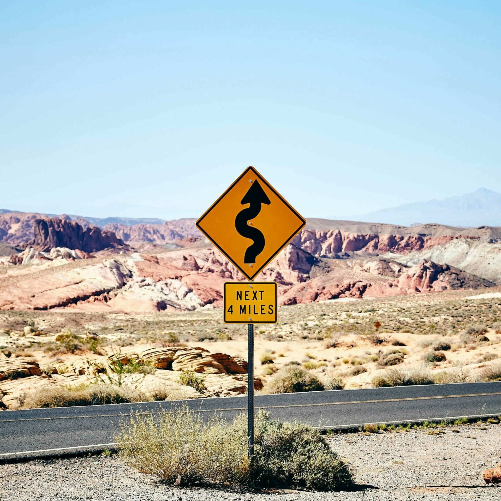 Sign indicated rough road ahead, concept for a view of resilience