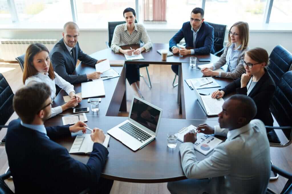 Board meeting focusing on a culture of organizational resilience