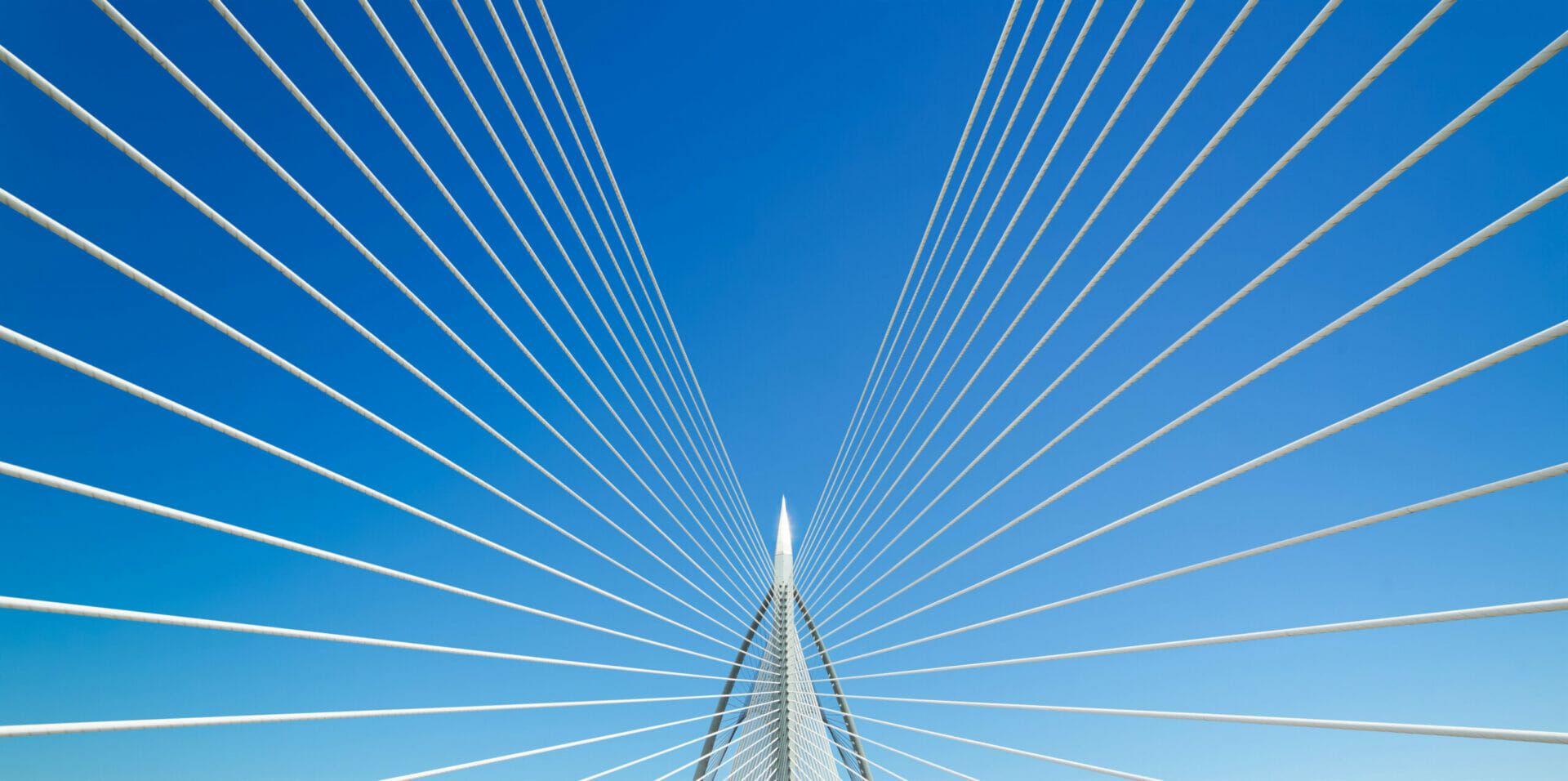 Atop a bridge view of the sky