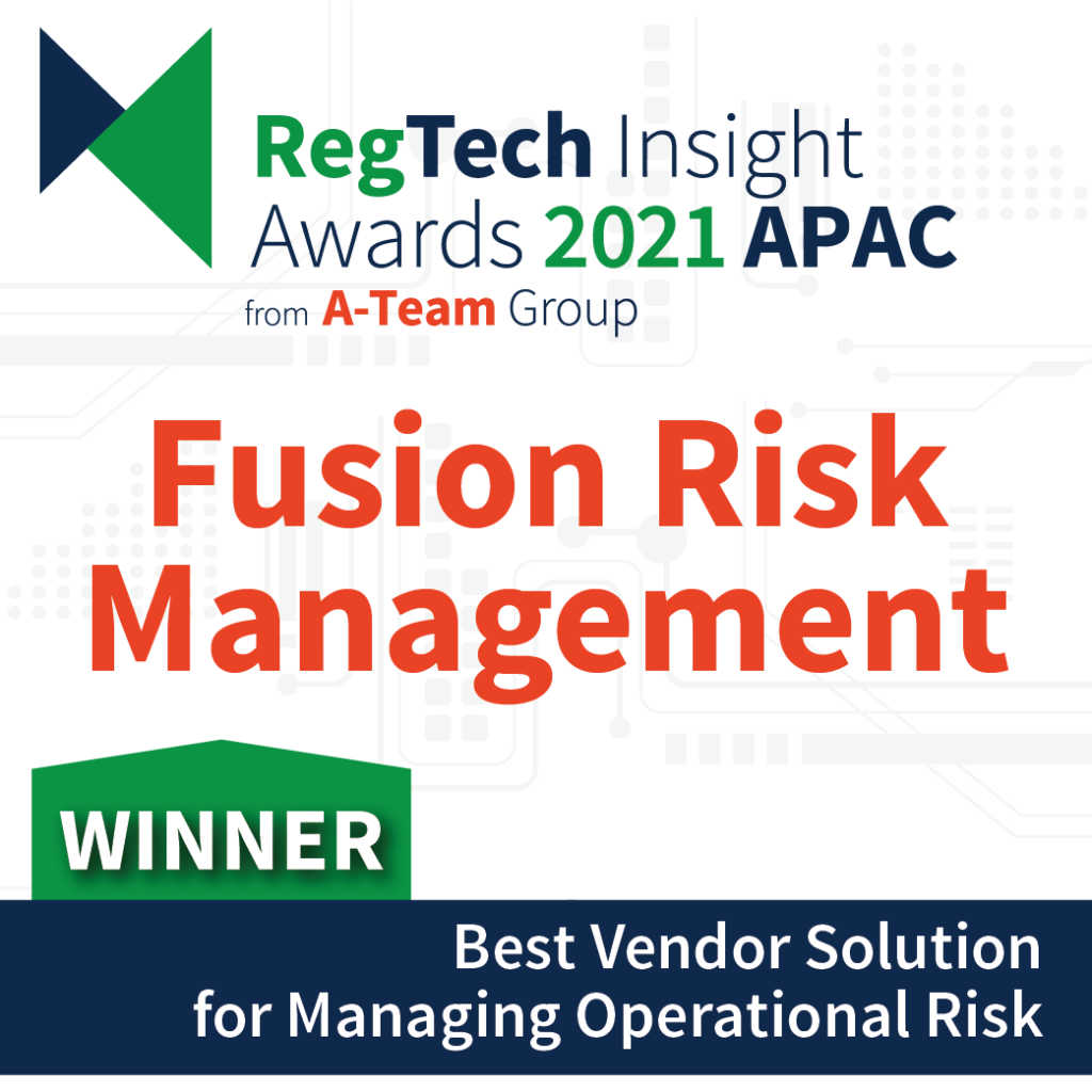 RegTech Insight Awards 2021 APAC Best Vendor Solution for Managing Operational Risk